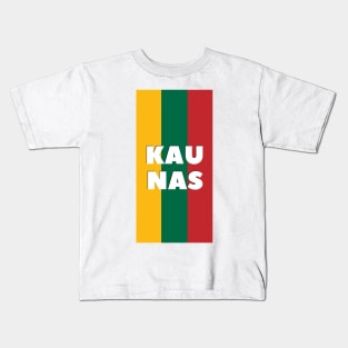 Kaunas City in Lithuanian Flag Vertical Kids T-Shirt